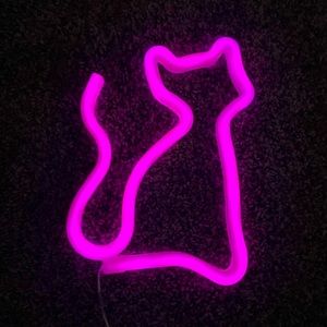 Neon Cat Wall Light